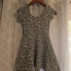 Cheetah Black and White Print Dress